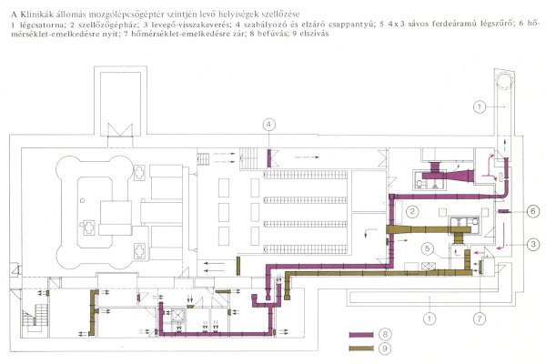 Budapest, M3 metró, Klinikák, mozgólépcsőgéptér szintjén lévő helyiségek szellőztetése, bélyegkép