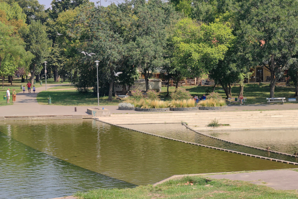 Budapest, M1 metró, Városligeti-tó, alagút, bélyegkép