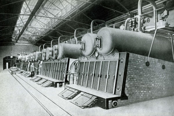 Budapest, M1 metró, MFAV, Kertész utcai áramfejlesztő telephely, kazánház, bélyegkép