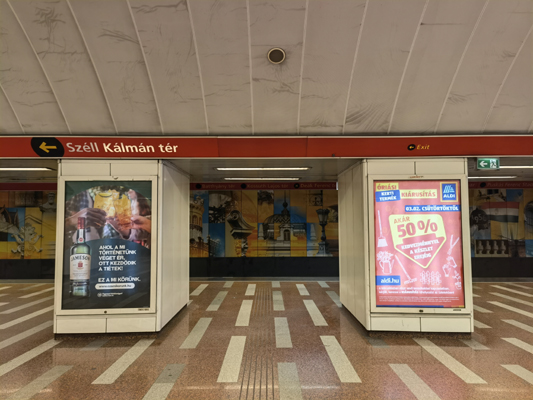 Budapest, M2 metró, Széll Kálmán tér, bélyegkép