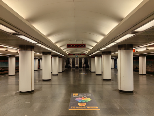 Budapest, M2 metró, Batthyány tér, bélyegkép