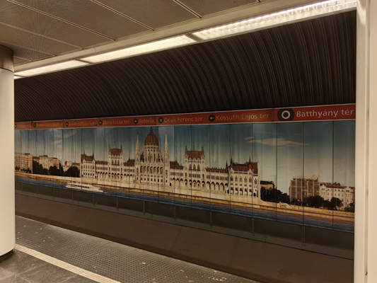 Budapest, M2 metró, Batthyány tér, bélyegkép