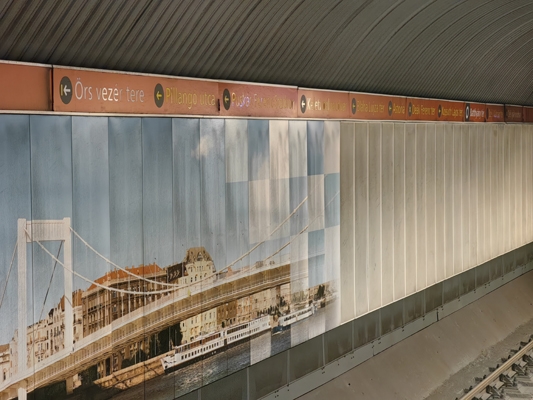 Budapest, M2 metró, Batthyány tér, bélyegkép