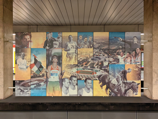 Budapest, M2 metró, Puskás Ferenc stadion, bélyegkép