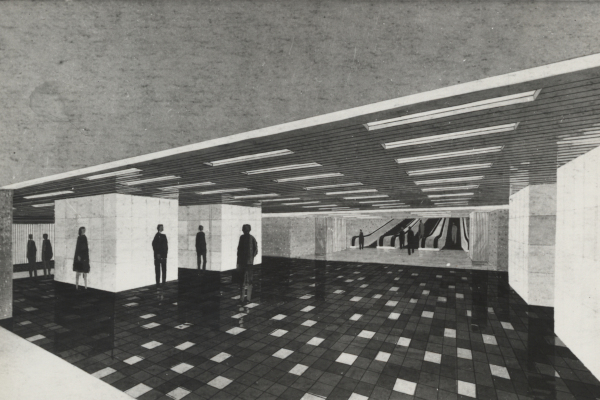 Budapest, M2 metró, Blaha Lujza tér, látványterv, bélyegkép