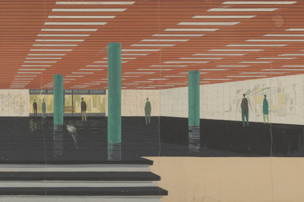 Budapest, M2 metró, Puskás Ferenc stadion, látványterv, bélyegkép