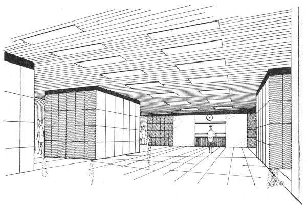 Budapest, M2 metró, állomási csarnok, bélyegkép