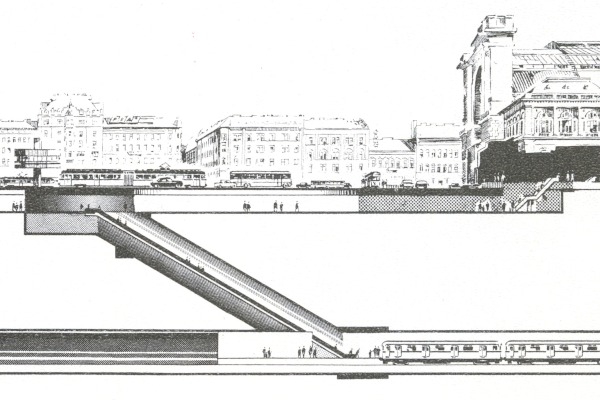 Budapest, M2 metró, Keleti pályaudvar, Sípőczy Lajos, bélyegkép