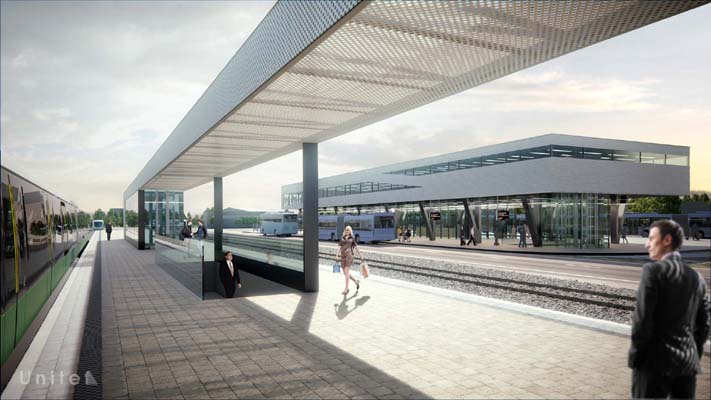 Budapest, M2 metró, H8, H9 HÉV összekötés, Cinkota, látványterv, bélyegkép