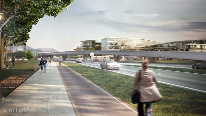 Budapest, M2 metró, H8, H9 HÉV összekötés, Örs vezér tere, látványterv, bélyegkép