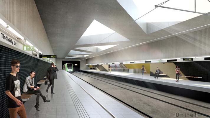 Budapest, M2 metró, H8, H9 HÉV összekötés, Sashalom, Thököly út, látványterv, bélyegkép