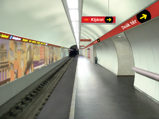 Budapest, M2 metró, Deák Ferenc tér, Auth Design látványterv, bélyegkép
