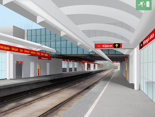 Budapest, M2 metró, Pillangó utca, Auth Design látványterv, bélyegkép