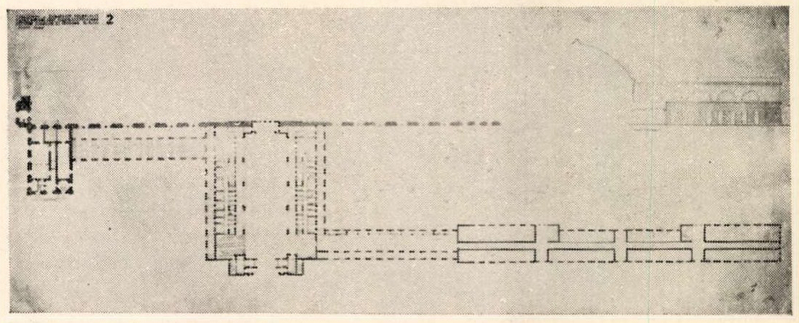 Budapest, M2 metró, Keleti pályaudvar, Magyar Építőművészet, felszíni csarnok alaprajza