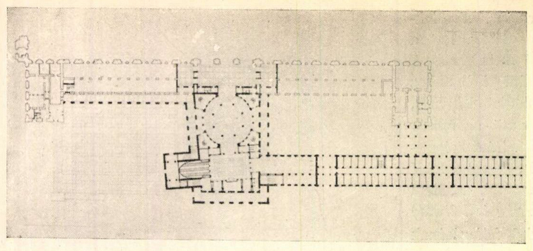 Budapest, M2 metró, Keleti pályaudvar, Magyar Építőművészet, felszíni csarnok alaprajza