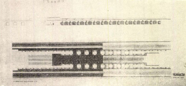Budapest, M2 metró, Keleti pályaudvar, Magyar Építőművészet, mélycsarnok alaprajza