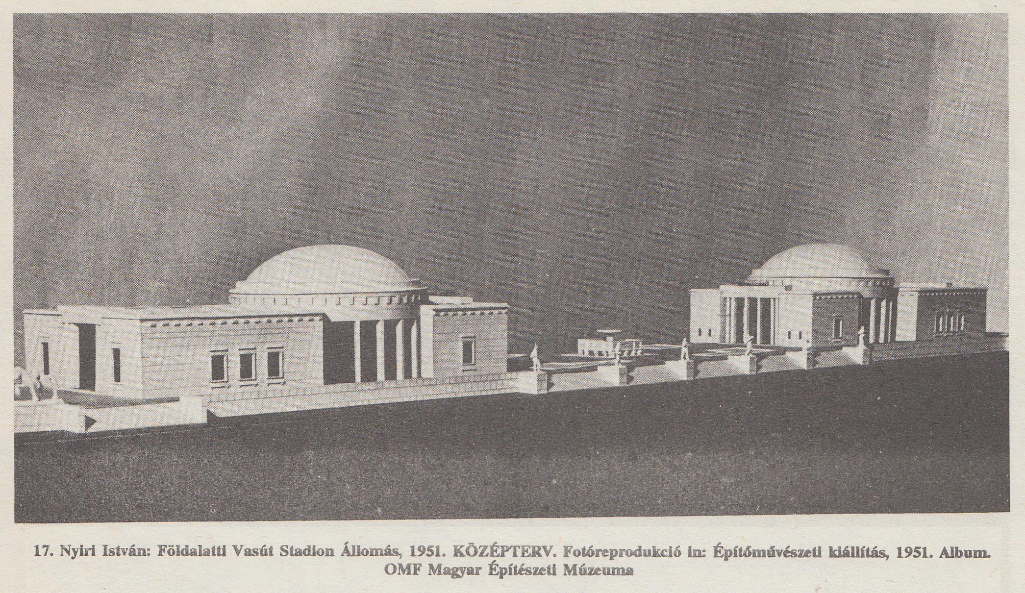 Budapest, M2 metró, Puskás Ferenc stadion, Pavilon 1991, makett