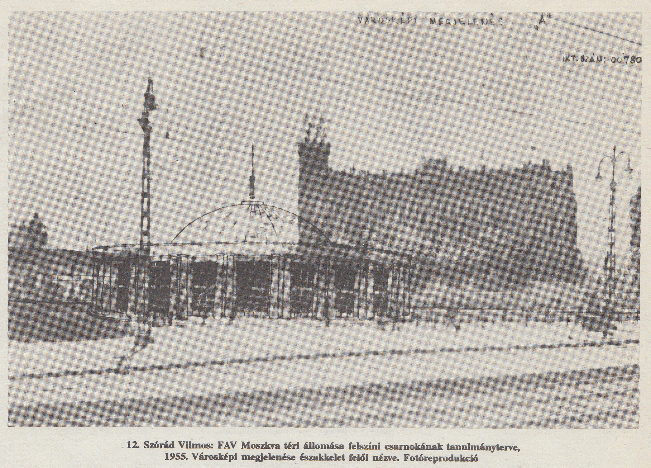 Budapest, M2 metró, Széll Kálmán tér, Pavilon 1991, látványterv