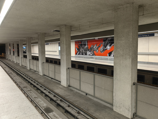 Budapest, M3 metró, Dózsa György út, bélyegkép