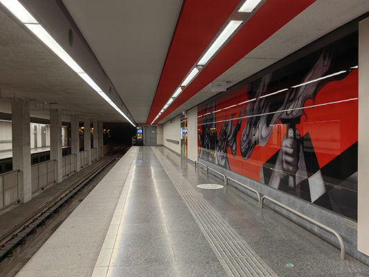 Budapest, M3 metró, Dózsa György út, bélyegkép