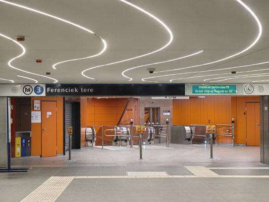 Budapest, M3 metró, Ferenciek tere, bélyegkép