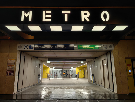 Budapest, M3 metró, Semmelweis Klinikák, bélyegkép