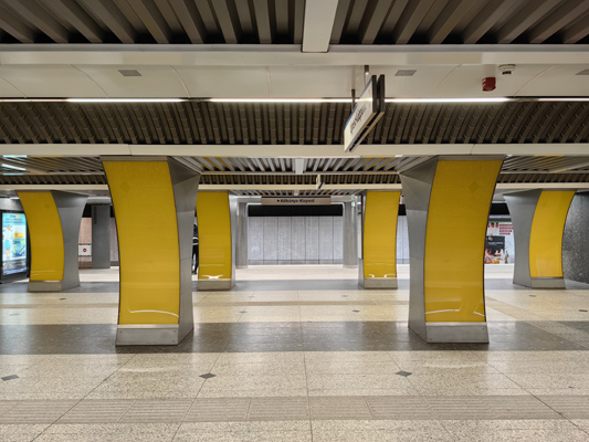 Budapest, M3 metró, Kálvin tér, M3-M4 metró, átszállás, bélyegkép