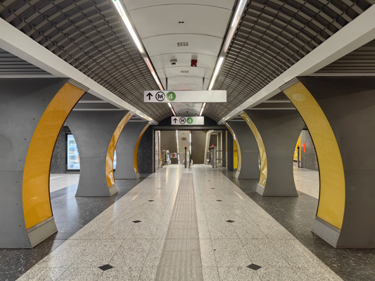 Budapest, M3 metró, Kálvin tér, M3-M4 metró, átszállás, bélyegkép