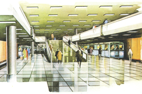 Budapest, M3 metró, Nagyvárad tér, látványterv, bélyegkép