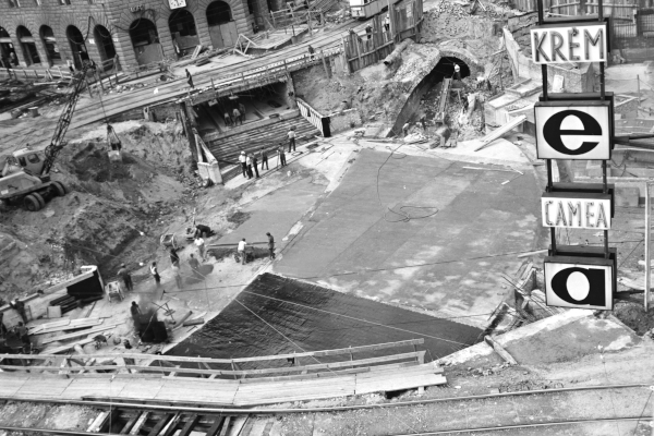 Budapest, M3 metró, építés, bélyegkép