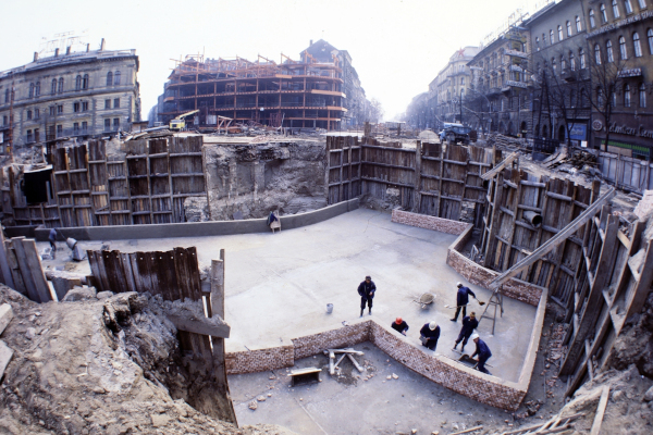 Budapest, M3 metró, építés, bélyegkép