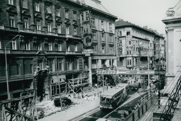 Budapest, M3 metró, építés, bélyegkép