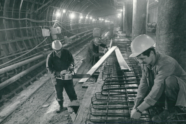 Budapest, M3 metró, építés, bélyegkép