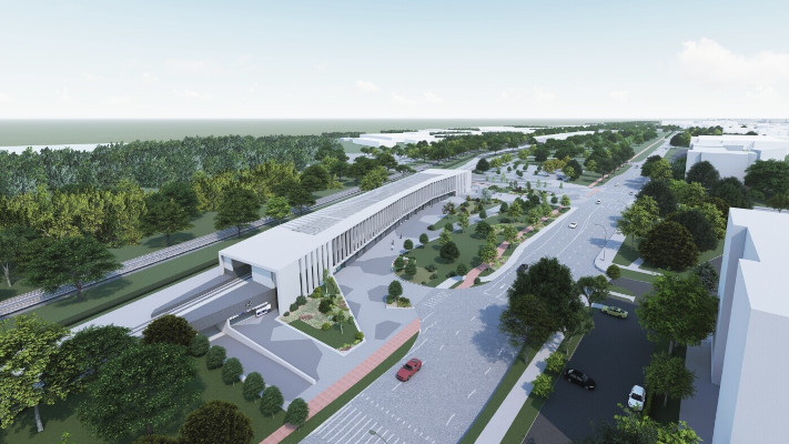 Budapest, M3 metró, Megyeri út, látványterv, bélyegkép