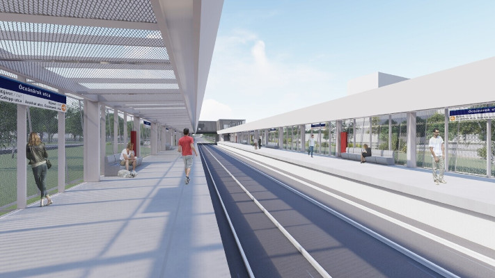 Budapest, M3 metró, Óceánárok utca, látványterv, bélyegkép