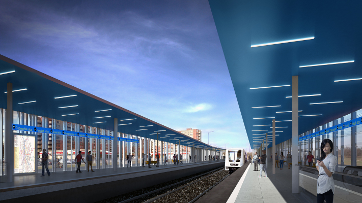 Budapest, M3 metró, Óceánárok utca, Vionin látványterv, bélyegkép