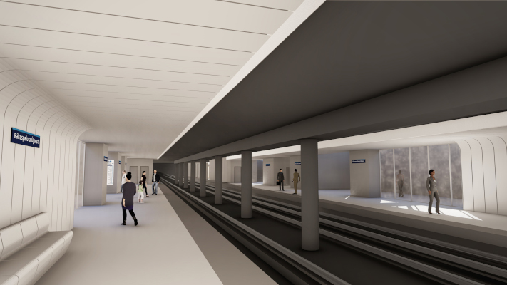 Budapest, M3 metró, Rákospalota-Újpest vasútállomás, látványterv, bélyegkép