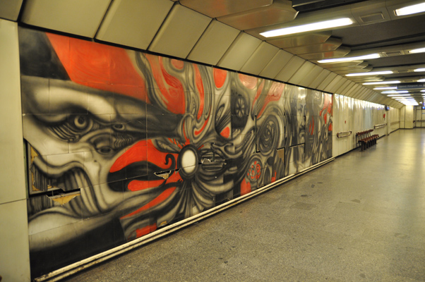 Budapest, M3 metró, Dózsa György út, bélyegkép