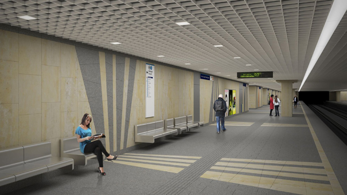Budapest, M3 metró, Göncz Árpád városközpont, felújítás, látványterv, bélyegkép