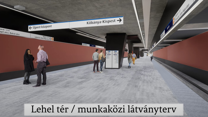Budapest, M3 metró, Lehel tér, látványterv, bélyegkép