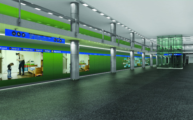 Budapest, M3 metró, Nagyvárad tér, Auth Design látványterv, bélyegkép