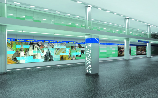 Budapest, M3 metró, Nagyvárad tér, Auth Design látványterv, bélyegkép
