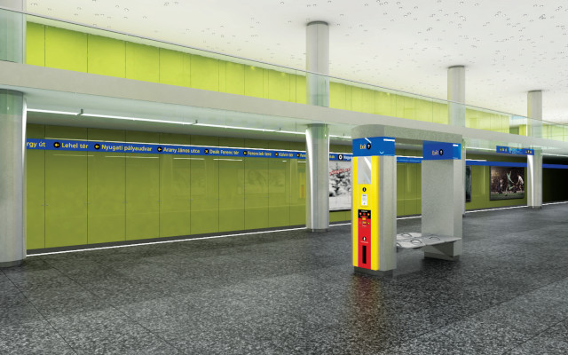 Budapest, M3 metró, Nagyvárad tér, Auth Design látványterv, bélyegkép
