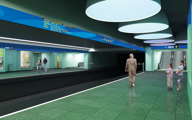 Budapest, M3 metró, Népliget, Auth Design látványterv, bélyegkép
