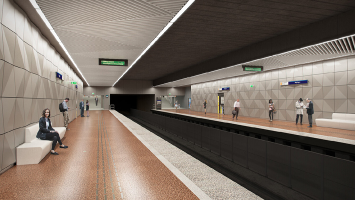 Budapest, M3 metró, Népliget, látványterv, bélyegkép