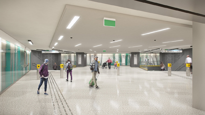 Budapest, M3 metró, Népliget, látványterv, bélyegkép