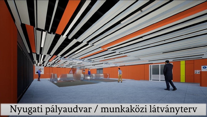 Budapest, M3 metró, Nyugati pályaudvar, látványterv, bélyegkép