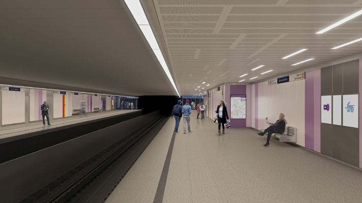 Budapest, M3 metró, Újpest-városkapu, látványterv, bélyegkép