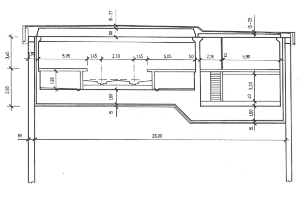 Budapest, M3 metró, Ecseri út, keresztmetszet, bélyegkép