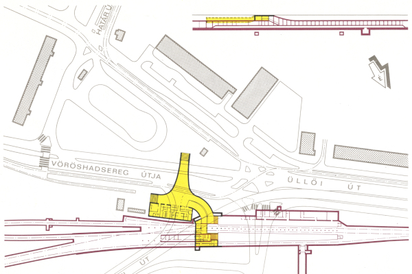 Budapest, M3 metró, Határ út, helyszínrajz, bélyegkép